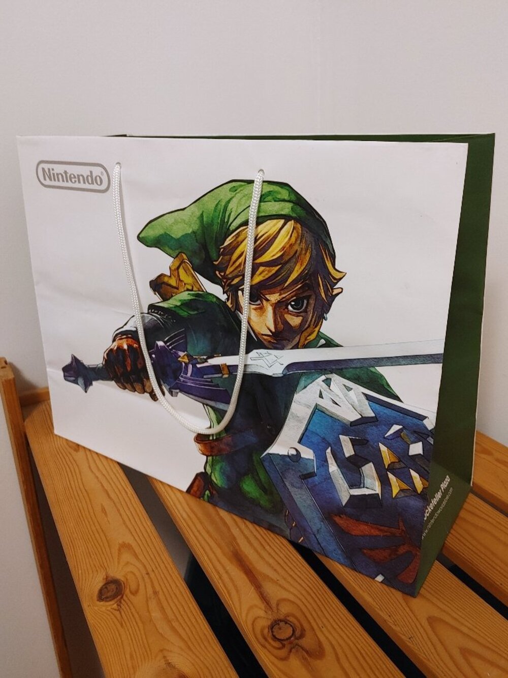 Nintendo World New York store Legend of Zelda Link paper gift bag